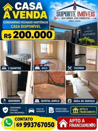 VENDO OU ALUGO BAIRRO NOVO CONDOMÍNIO HORTÊNCIA