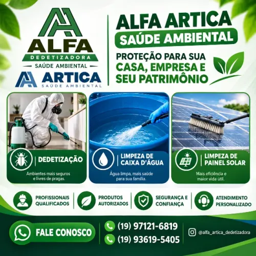 Dedetização / Limpeza de Caixa D?água / Painel Solar / Filtros