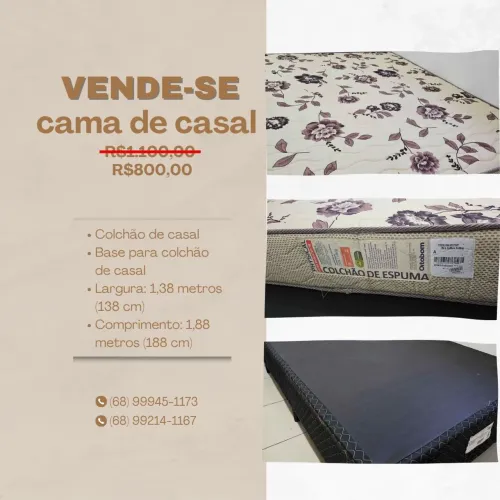 Cama de casal - Base + colchão<br><br>Base +<br><br>col<br><br>Base +<br><br>colchão