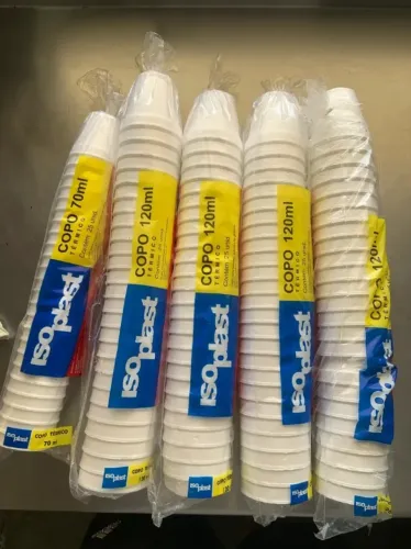 4 x Pacotes de Copo Térmico Isopor 120mL
