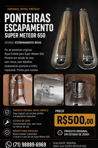 Escapamento original Royal Enfield Super Meteor 650