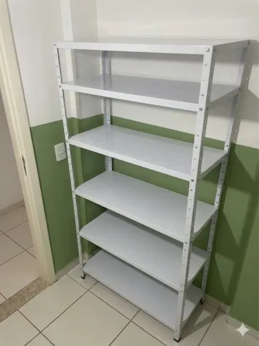 Prateleira de aço branca 0,40x0,92x1,98