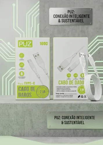 Cabo de Carregamento e Transferência de Dados USB/ TIPO C