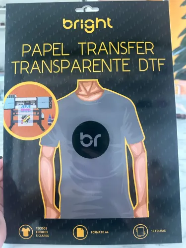 Papel transfer transparente dtf