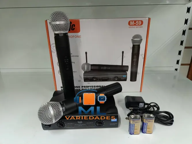 Microfone VMIC duplo sem fio profissional