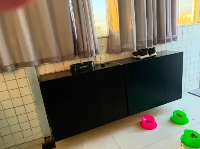 Armário modular Preto (90x30x69) - 2 unidades
