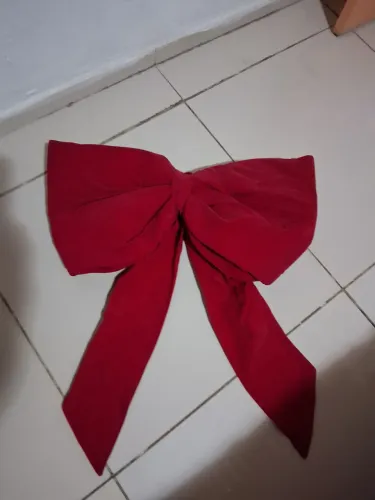 Laço veludo lindo natal