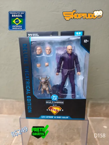 Mcfarlane Lex Luthor com kaiju bonecos colecionaveis