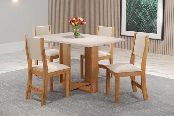 Mesa de jantar magic com 4 cadeiras!! Rf3228m