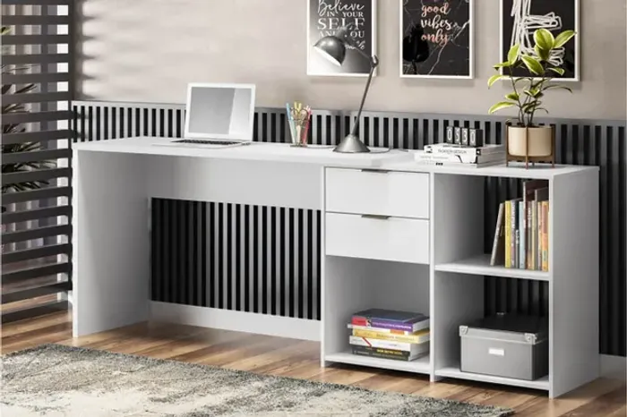 Mesa Office Multifuncional Com 2 Gavetas rf87