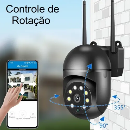 Câmera de Segurança Wifi - Câmera de Vigilância Sem Fio