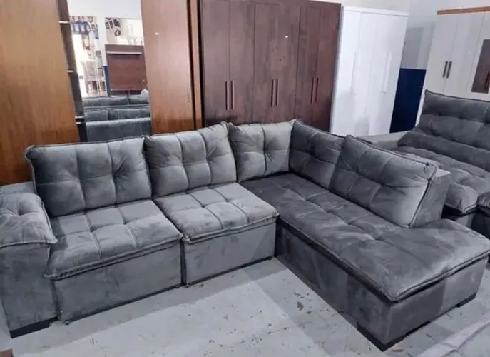 sofa retratil reclinavel de canto novo