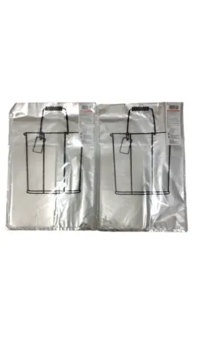 Kit com 2 sacolas transparentes de mão Daiso