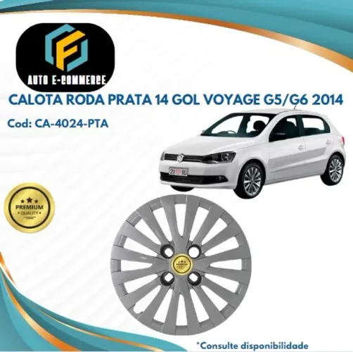 Jogo Calota Gol Voyage G5 G6 2014 Aro 14 Cubo baixo