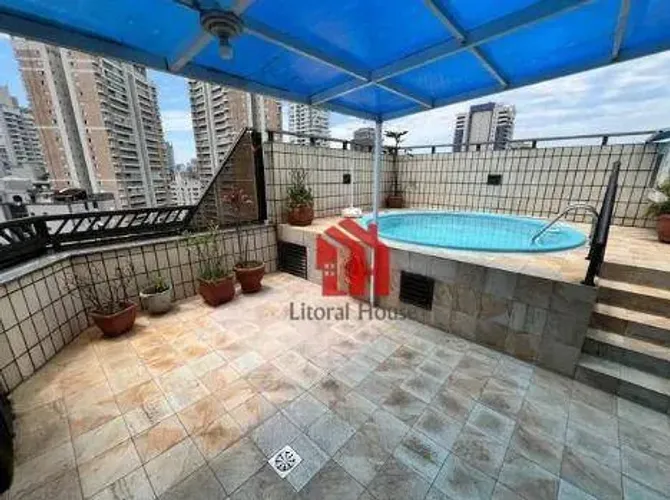 Cobertura para alugar, 265 m² por R$ 16.375,00/mês - Campo Grande - Santos/SP