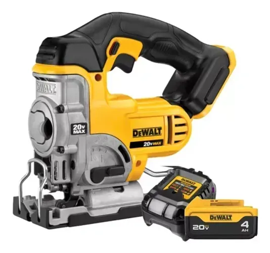 Kit Serra Tico-Tico à Bateria 20V 4Ah Carregador Bivolt Dewalt DCS331