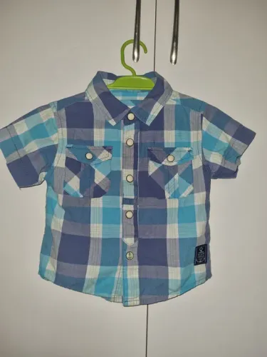 Camisa xadrez para bebê, tam. M 