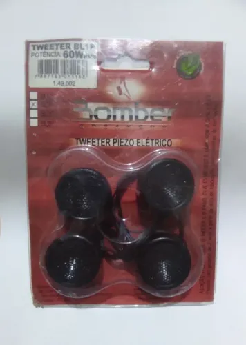 Promoção 2 Par de Tweeter Bomber BL 1P 60W 4 Ohms 36mm 88 dB SPL