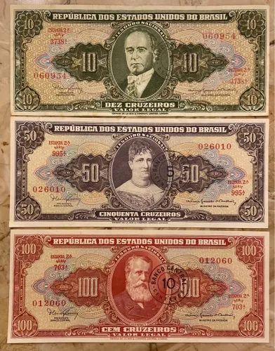 3 cédulas antigas FE