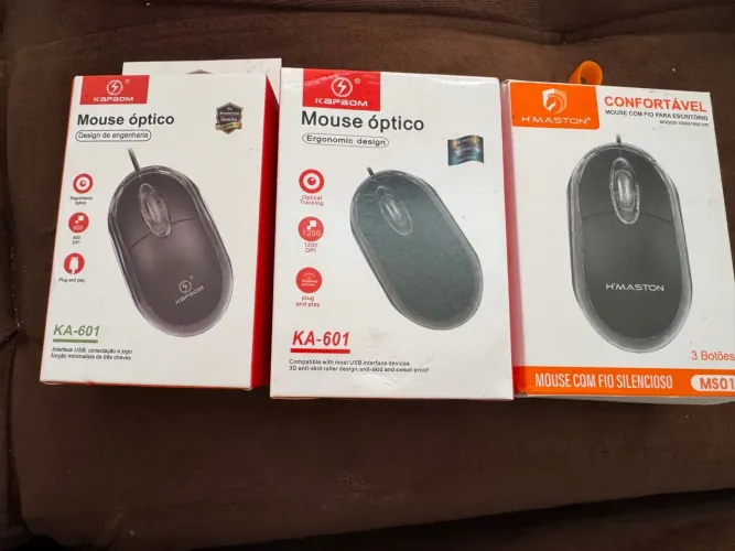 Mouses Ópticos KAPBOM KA-601 e H'MASTON