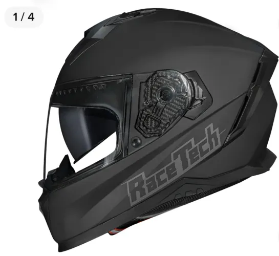 Capacete Moto Race Tech Volt Monocolor Preto Fosco