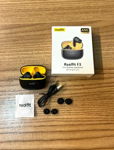 Fone Realfit F3 Bluetooth 5.4 Sem Fio Redução Ruido Original