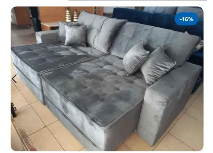 Sofá Retrátil e Reclinável cinza Chumbo 