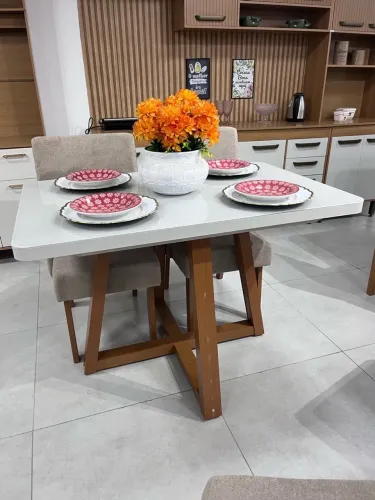 Mesa de Jantar 4 Lugares 120x80 Mt ( Pronta Entrega ) Super Linda