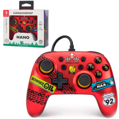 Controle Nintendo Switch Mario Kart Bowser's Oil - Nano Wired