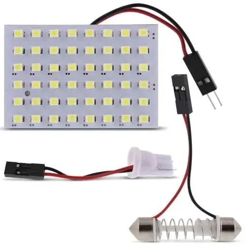PLACA DE LED T10 TORPEDO 48 SMD 5050 6000K 12V