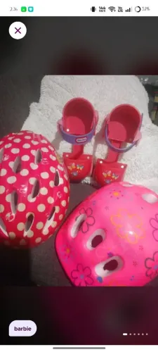 kit patins infantis ajustáveis com dois capacetes importado