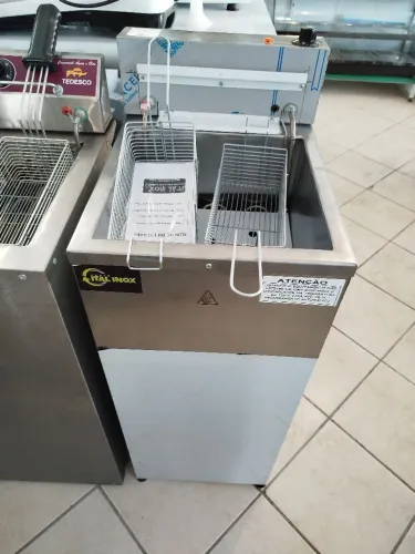 R1 Fritadeiras industrial zona fria 2 cestos Ital inox
