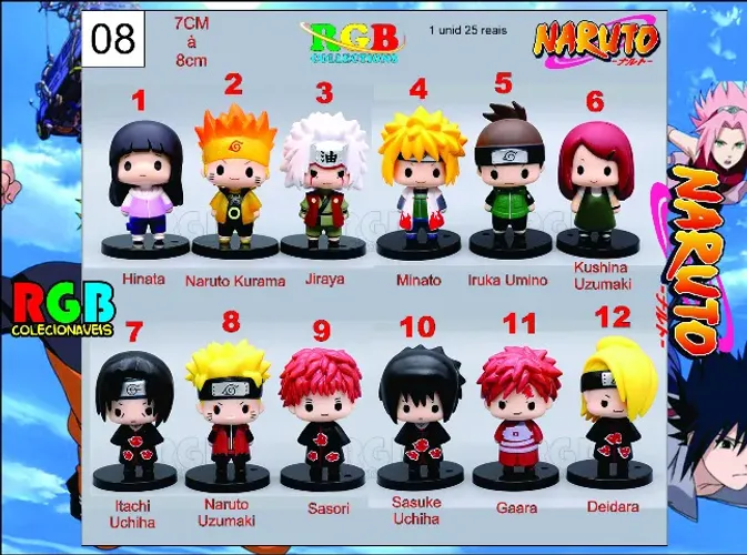 Miniatura Naruto VIII (Venda por Unidade ou Coleção)