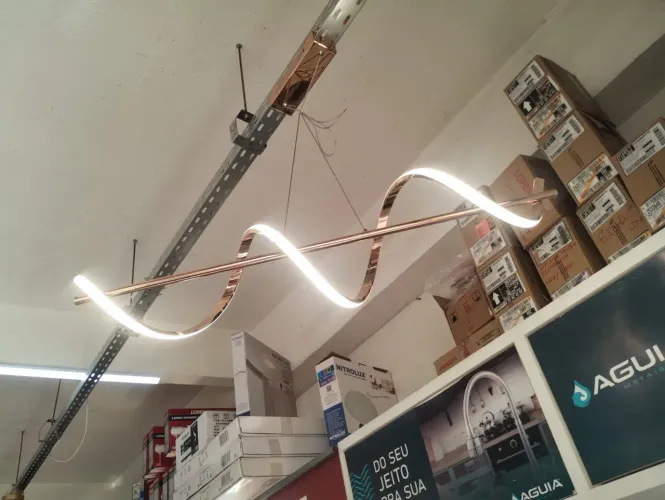 Lustre Moderno Led Curvado
