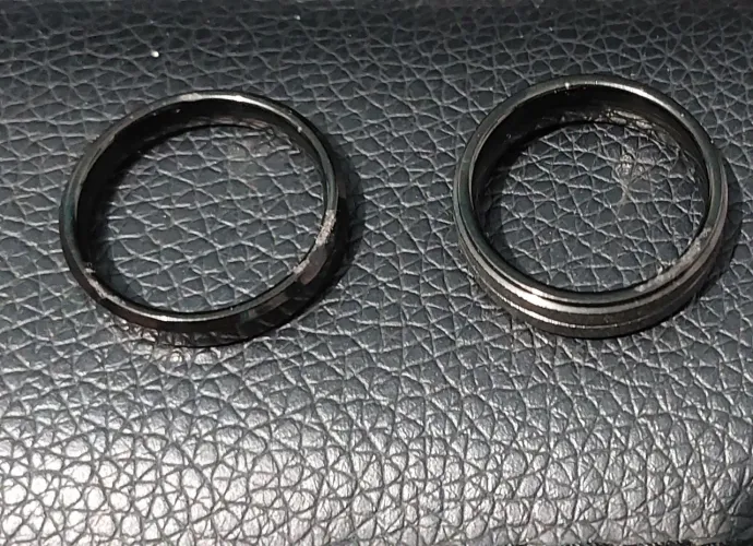 Anéis - Aço Inox - Preto - Tamanho: 18
