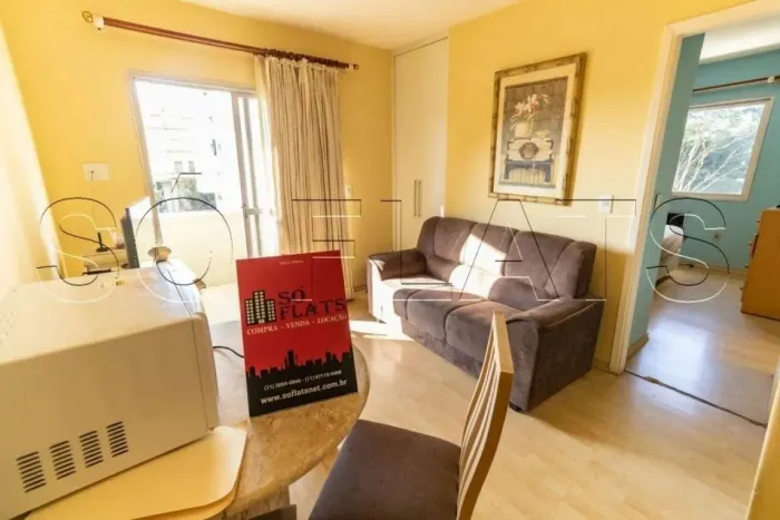 Plaza Concord Flat na Bela Vista disponível para locação com 1 dorm e 1 vaga