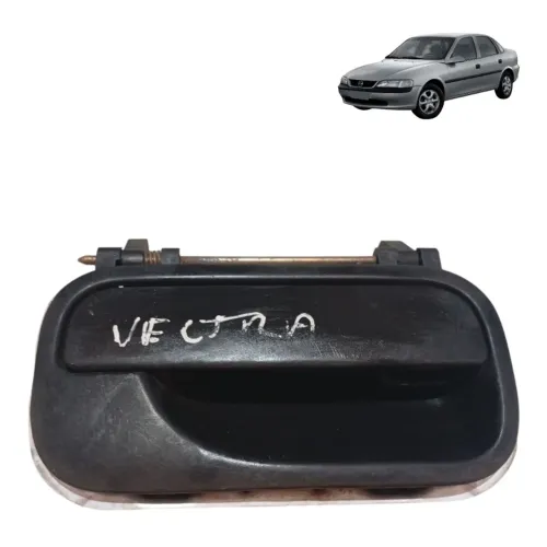 Macaneta Externa Porta Traseira Lado Direito Vectra S 25416 Preto Traseira