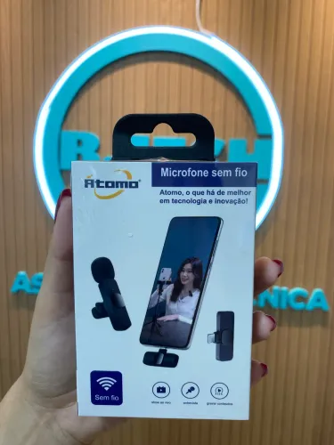 Microfone Lapela Sem Fio Átomo