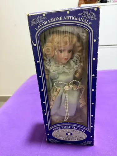 Boneca em porcelana italiana, Victorian Style