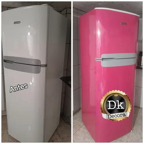 Geladeira  Rosa Plotagem