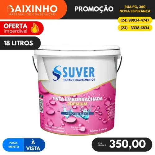 Tinta Emborrachada 18 Litros Suver