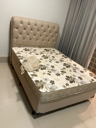 Cama casal com colchão d33 conjunto completo