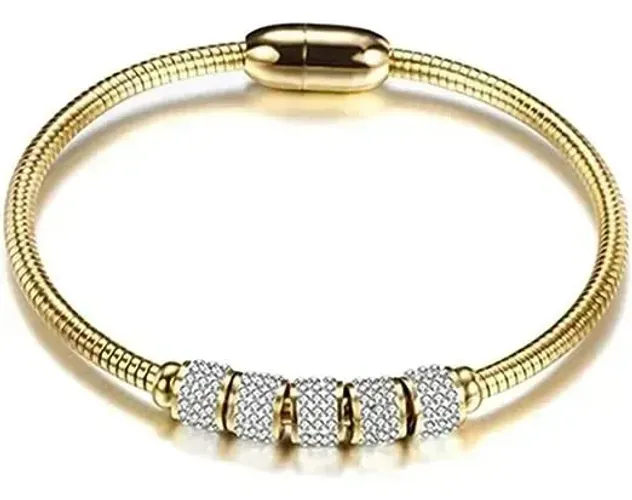 Pulseira Feminina Aço Inoxidável Fecho Magnético