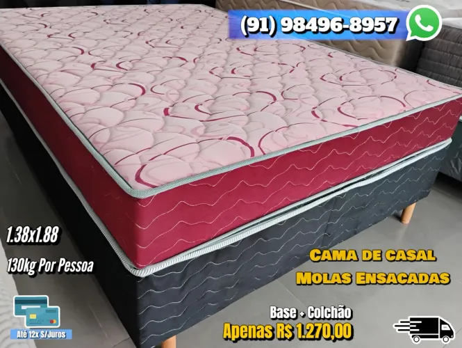 CAMA DE CASAL MOLAS ENSACADAS IPÊ PREMIUM 