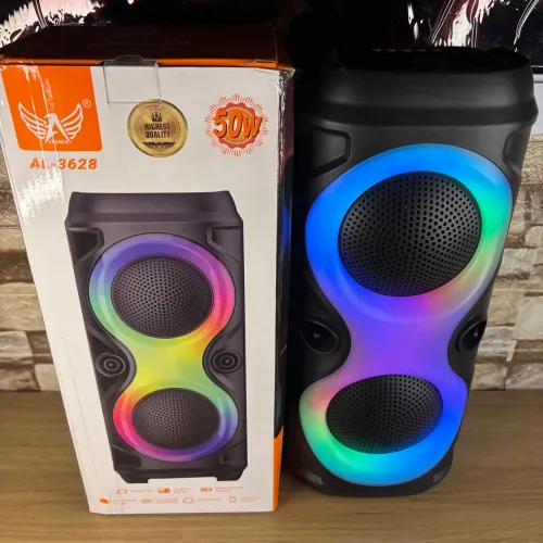 CAIXA DE SOM 50W 35CM LED RGB