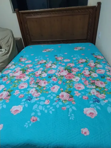 Cama de casal madeira king 500reis