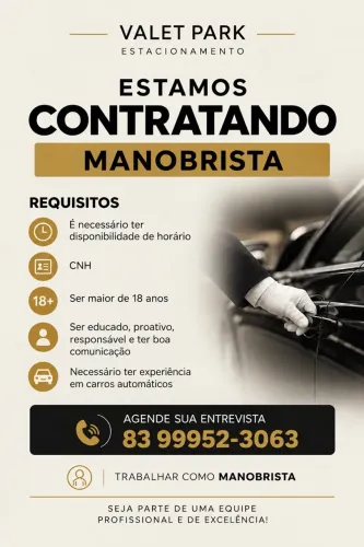 VAGA DE EMPREGO : MANOBRISTA