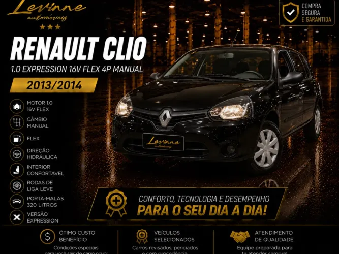 Renault Clio Expression 1.0/1.0 Hi-power 16V 3P 2014