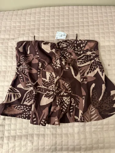 Blusa sem alça estampada 
