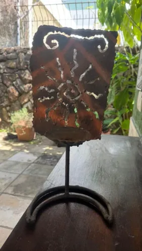 CASTIÇAL, PORTA VELA EM FERRO